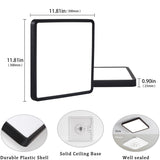 36 Watts Square Ultra-thin Selectable LED Flush Mount Ceiling Light for Dining Room Living Room Bedroom Kitchen - 11.81