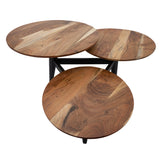 36" 3-Circles Coffee Table, Brown Kd