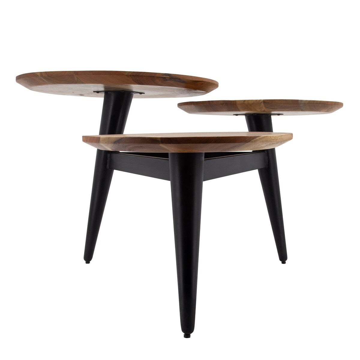 36" 3-Circles Coffee Table, Brown Kd