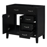 36" Bathroom Vanity Base with 3 Drawers