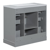 36" Bathroom Vanity with Sink Combo,One Cabinet and Six Drawers