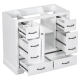 36" Bathroom Vanity without Sink, Cabinet Base Only, Six Drawers, Multi-Functional Drawer Divider, Adjustable Shelf