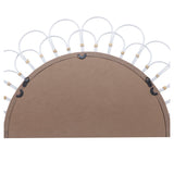 36" Daisy Wall Mirror, White, Round, 37"H, Solid Color - 36" x 2" x 37"