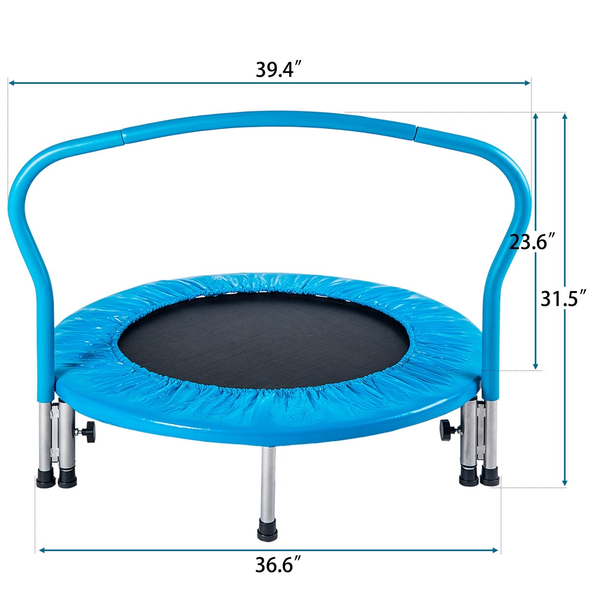 36" Kids Trampoline with Handrail,Mini Toddler Trampoline