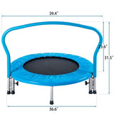 36" Kids Trampoline with Handrail,Mini Toddler Trampoline