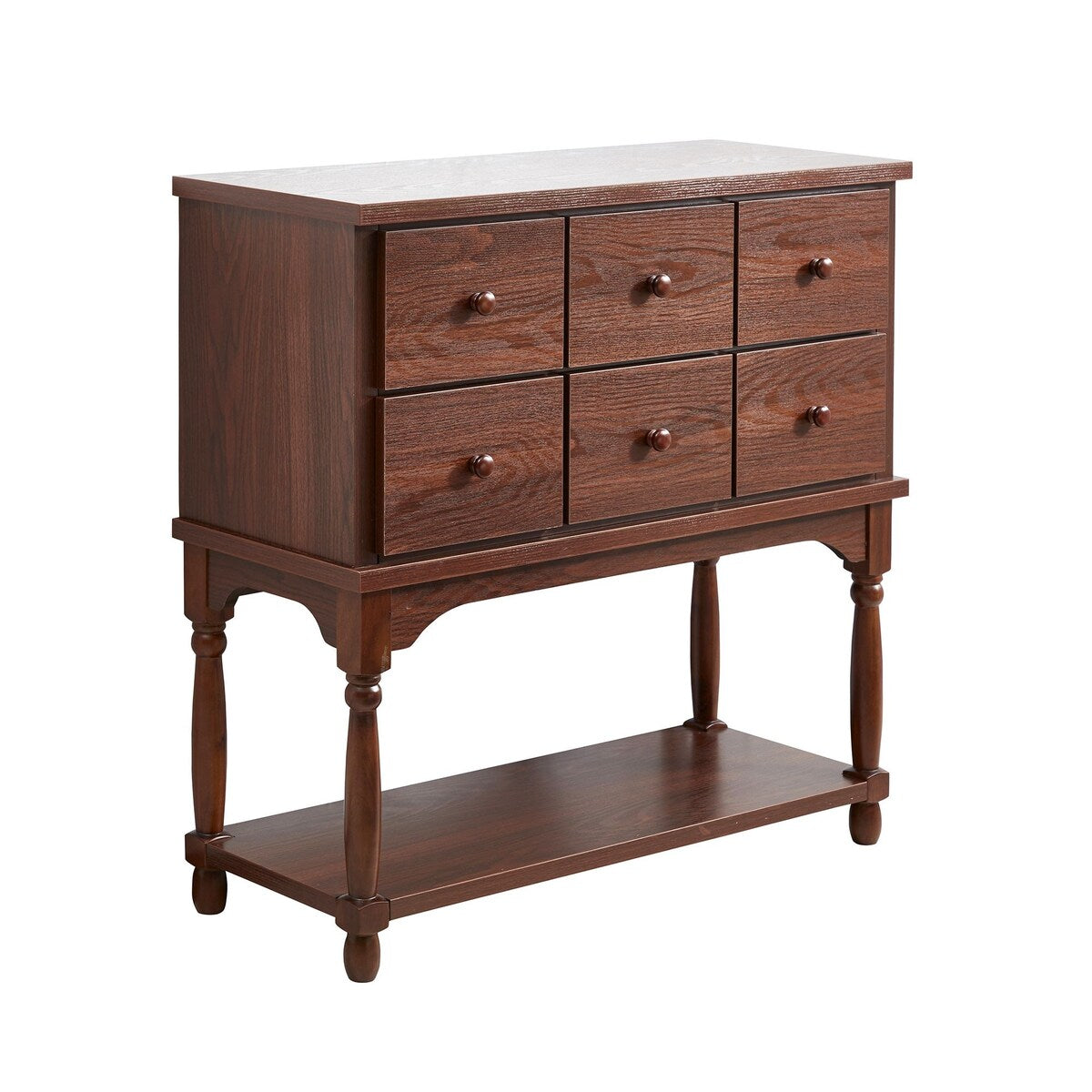 Mid-Century Wood Buffet Storage Sideboard TV Console, 77" x 14" x 36"