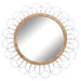 Sagebrook Home 36" Round Daisy Metal Wall Mirror, Contemporary Hanging Mirror