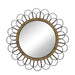 Sagebrook Home 36" Round Daisy Metal Wall Mirror, Contemporary Hanging Mirror