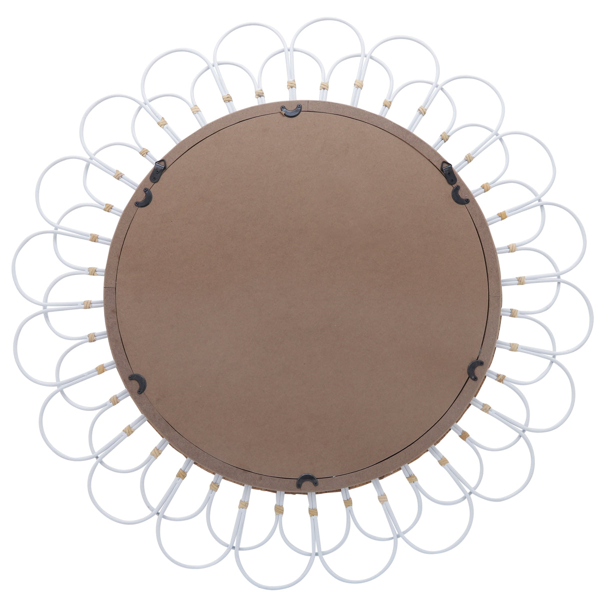 Sagebrook Home 36" Round Daisy Metal Wall Mirror, Contemporary Hanging Mirror