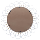Sagebrook Home 36" Round Daisy Metal Wall Mirror, Contemporary Hanging Mirror