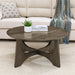 36" Round Wooden Coffee Table: Elegant Centerpiece for Living Room and Reception