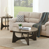 36" Round Wooden Coffee Table: Elegant Centerpiece for Living Room and Reception