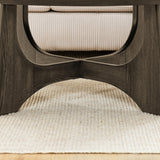 36" Round Wooden Coffee Table: Elegant Centerpiece for Living Room and Reception