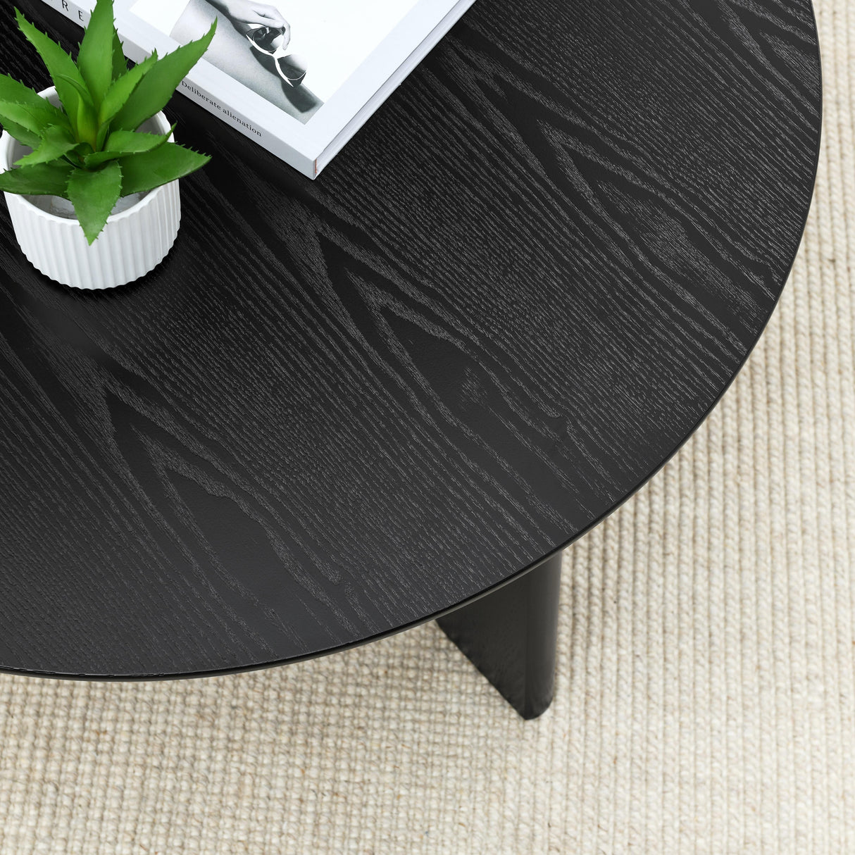 36" Round Wooden Coffee Table: Elegant Centerpiece for Living Room and Reception