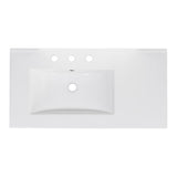 36" White Bathroom Vanity with Ceramic Sink Combo