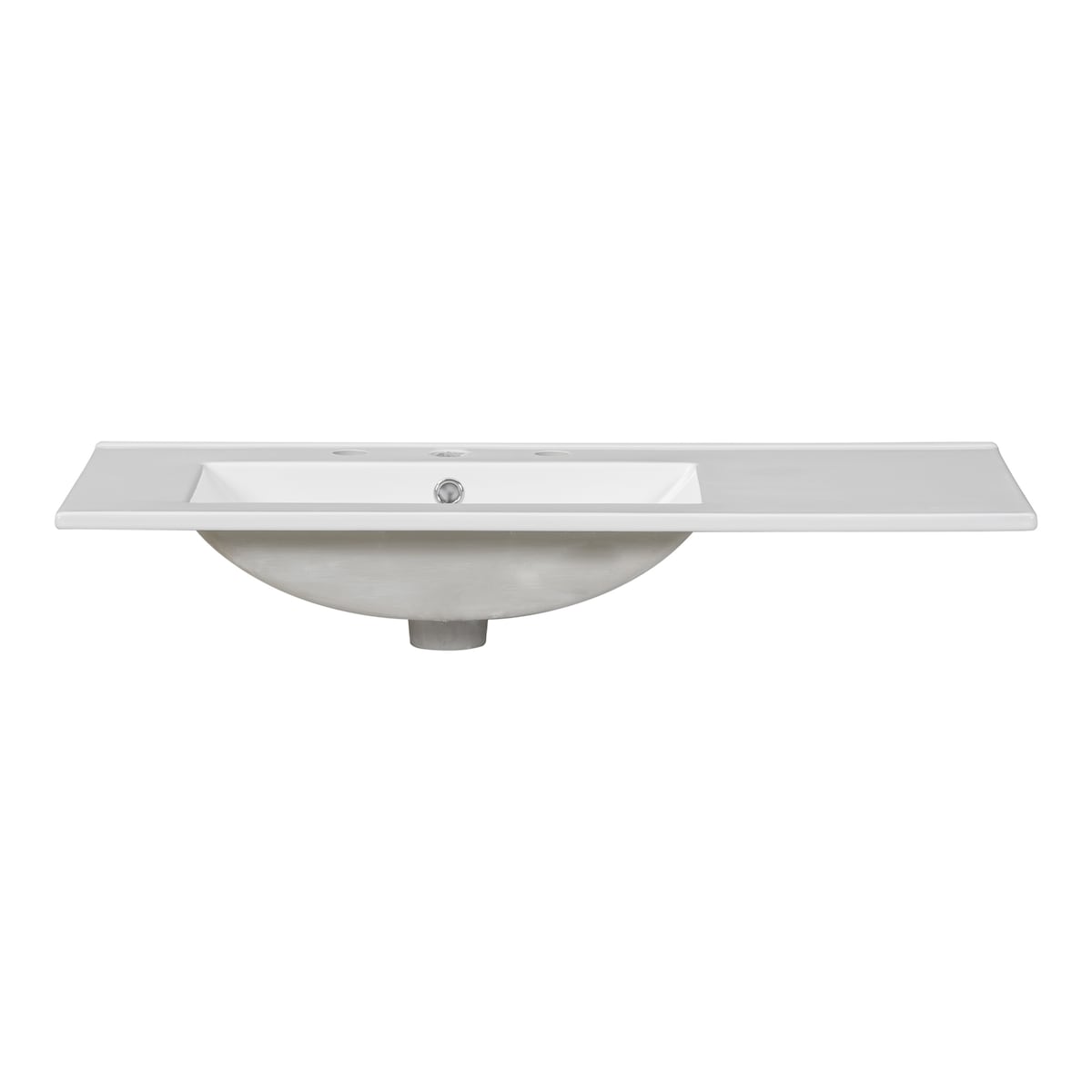 36" White Bathroom Vanity with Ceramic Sink Combo