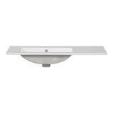 36" White Bathroom Vanity with Ceramic Sink Combo