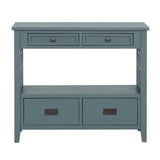 36" Wood Console Table with 4 Drawers & 1 Storage Shelf
