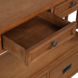 36" Wood Console Table with 4 Drawers & 1 Storage Shelf