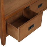 36" Wood Console Table with 4 Drawers & 1 Storage Shelf