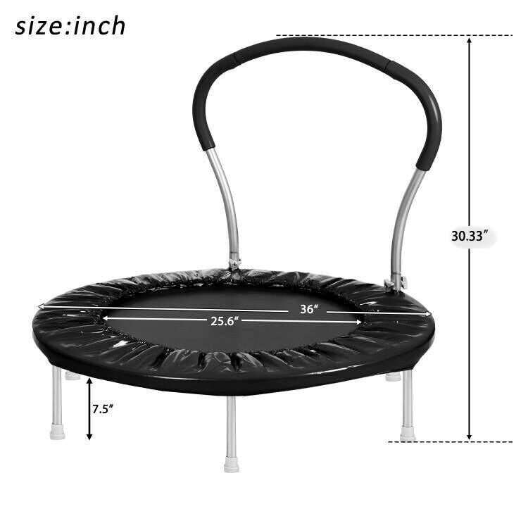 36" trampoline with handle(bl)-metal,for Kids,Mini trampoline