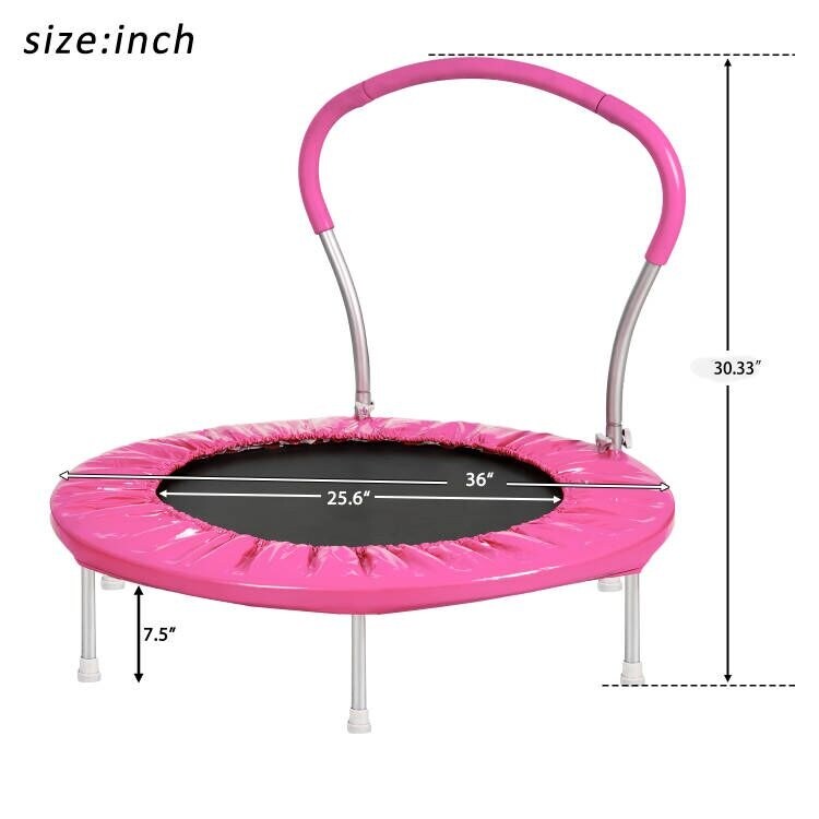 36" trampoline with handle(bl)-metal,for Kids,Mini trampoline