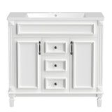 36"Modern Bathroom Vanity with Top Sink and Storage