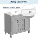 36"Modern Bathroom Vanity with Top Sink and Storage