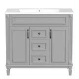 36"Modern Bathroom Vanity with Top Sink and Storage