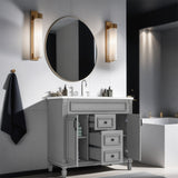36"Modern Bathroom Vanity with Top Sink and Storage