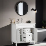 36"Modern Bathroom Vanity with Top Sink and Storage