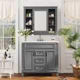 36'' Bathroom Vanity Combo Set with Mirror Cabinet, Modern Bathroom Storage Cabinet with 2 Soft Closing Doors and 2 Drawers