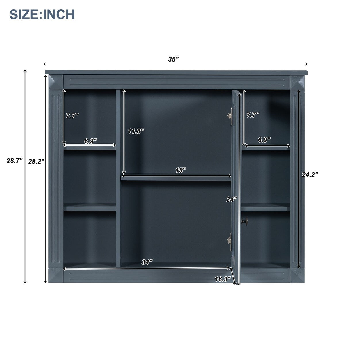 36'' Bathroom Vanity Combo Set with Mirror Cabinet, Modern Bathroom Storage Cabinet with 2 Soft Closing Doors and 2 Drawers