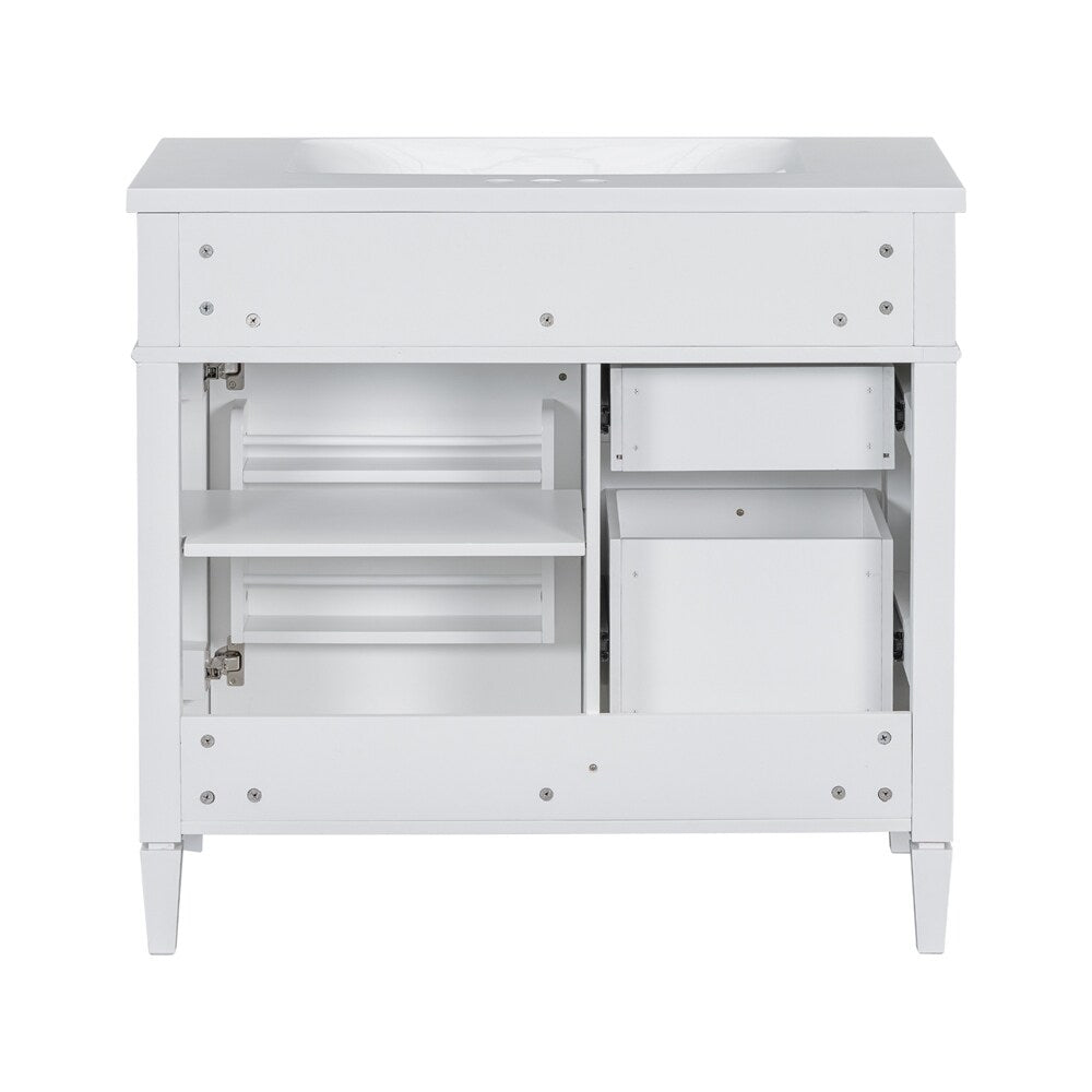 36'' Bathroom Vanity with Medicine Cabinet,Mirror Cabinet,3 PCS