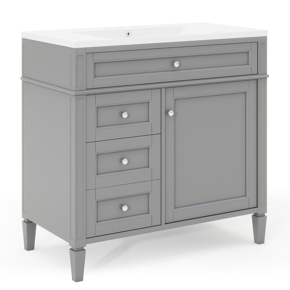 36'' Bathroom Vanity with Medicine Cabinet,Mirror Cabinet,3 PCS