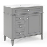36'' Bathroom Vanity with Medicine Cabinet,Mirror Cabinet,3 PCS
