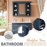 36'' Bathroom Vanity with Medicine Cabinet,Mirror Cabinet,3 PCS
