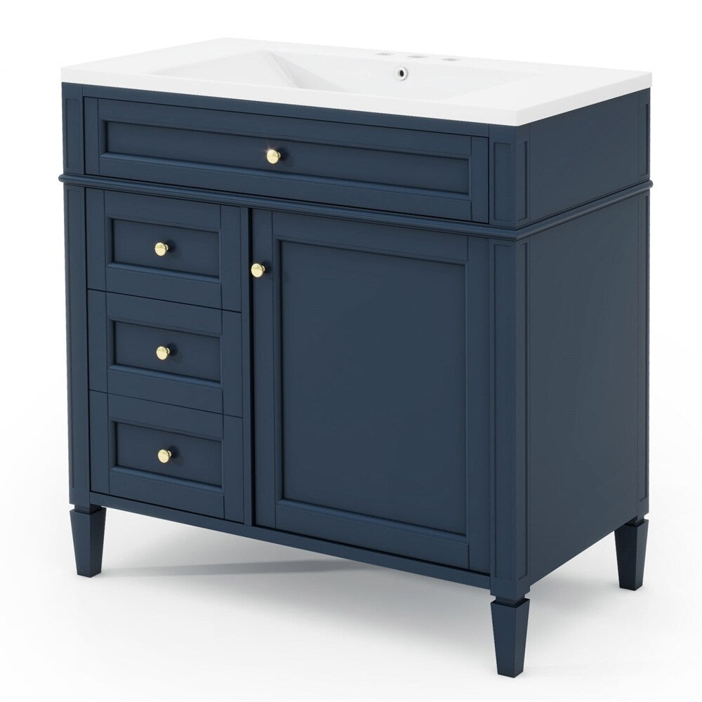 36'' Bathroom Vanity with Medicine Cabinet,Mirror Cabinet,3 PCS