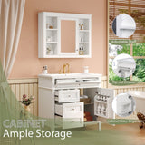 36'' Bathroom Vanity with Medicine Cabinet,Mirror Cabinet,3 PCS