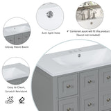 36'' Bathroom Vanity with Undermount Sink,Free Standing Vanity Set with 4 Drawers& Soft Closing Doors,Bathroom Storage Cabinet