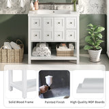 36'' Bathroom Vanity with Undermount Sink,Free Standing Vanity Set with 4 Drawers& Soft Closing Doors,Bathroom Storage Cabinet