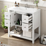 36'' Bathroom Vanity with Undermount Sink,Free Standing Vanity Set with 4 Drawers& Soft Closing Doors,Bathroom Storage Cabinet