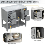 36'' Bathroom Vanity with Undermount Sink,Free Standing Vanity Set with 4 Drawers& Soft Closing Doors,Bathroom Storage Cabinet