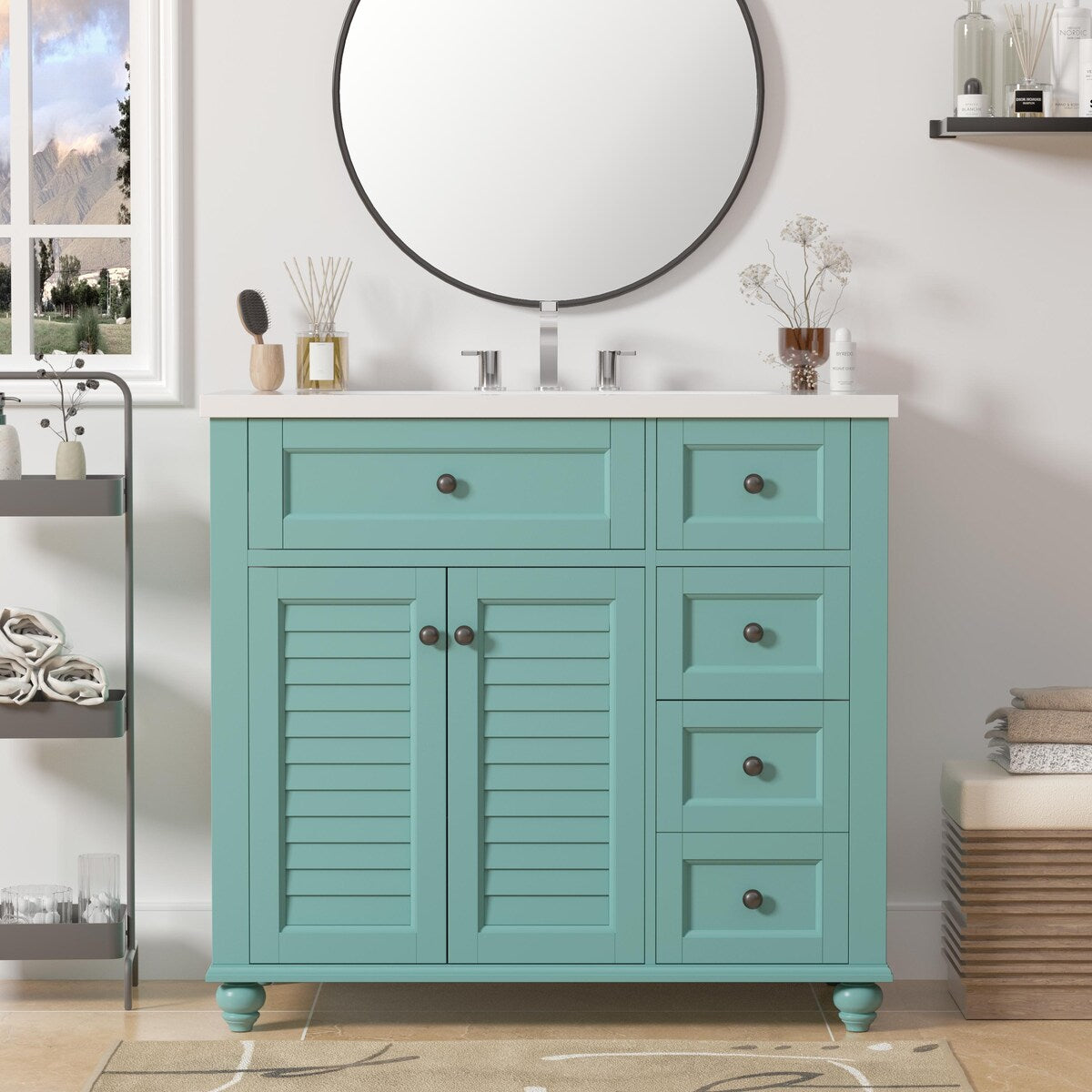36'' Free Standing Bathroom Vanity with Undermount Sink