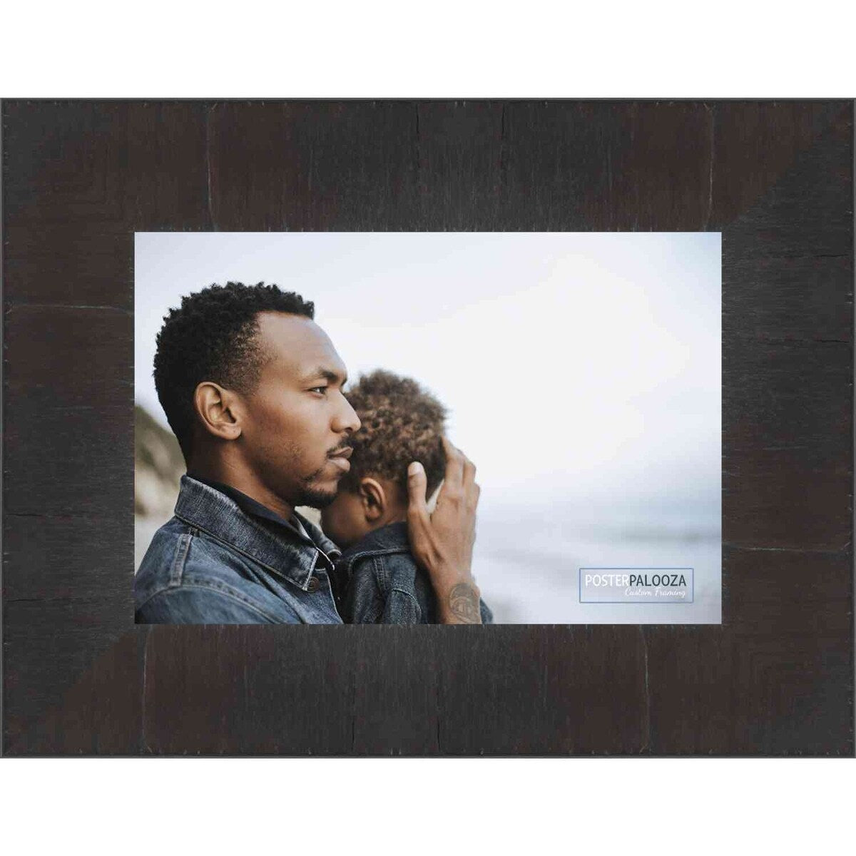 36x20 Contemporary Black Complete Wood Picture Frame with UV Acrylic, Foam Board Backing, & Hardware