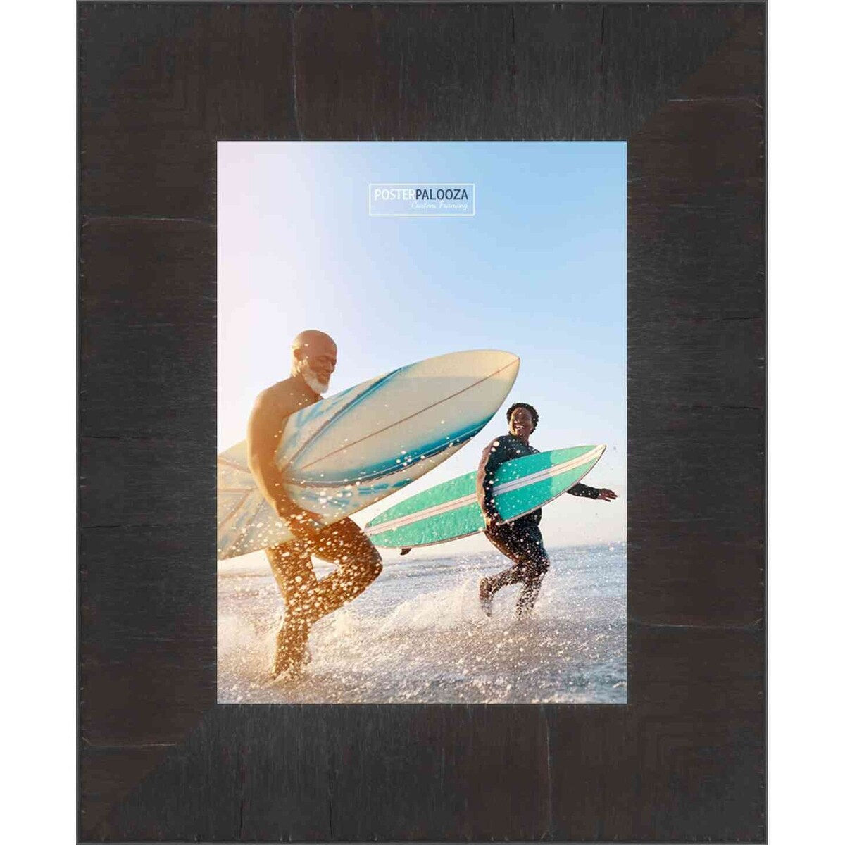 36x20 Contemporary Black Complete Wood Picture Frame with UV Acrylic, Foam Board Backing, & Hardware