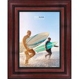 36x20 Traditional Mahogany Complete Wood Picture Frame with UV Acrylic, Foam Board Backing, & Hardware