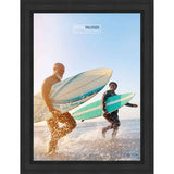 36x24 Traditional Black Complete Wood Picture Frame with UV Acrylic, Foam Board Backing, & Hardware