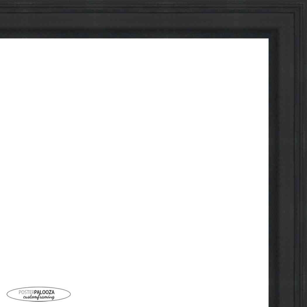 36x24 Traditional Black Complete Wood Picture Frame with UV Acrylic, Foam Board Backing, & Hardware