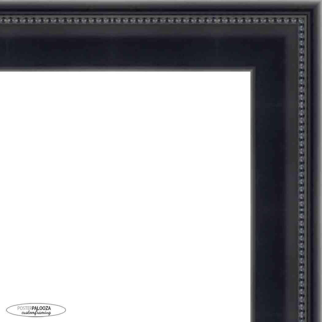 36x25 Traditional Black Complete Wood Picture Frame with UV Acrylic, Foam Board Backing, & Hardware